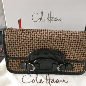 Cole Haan Calf Hair leather clutch boxed and dust bag